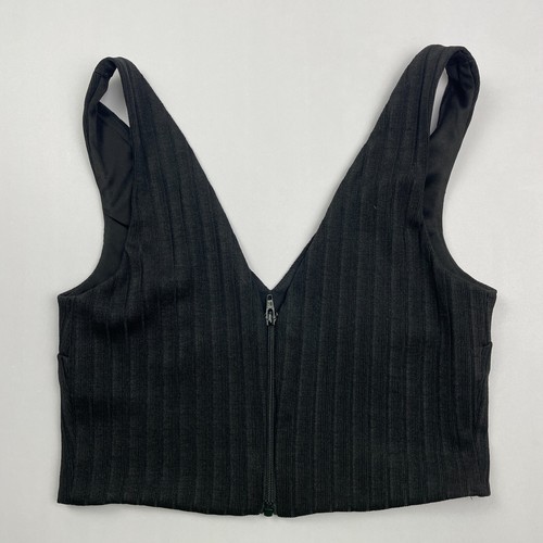 Topshop Top 8 Black Women's Sleeveless Crop Cropped - Picture 10 of 14