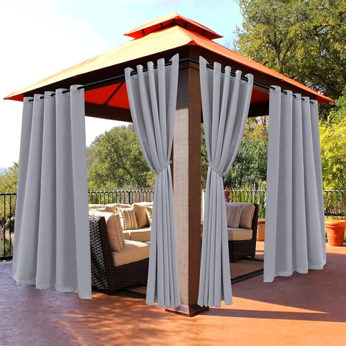 Outdoor Curtains for Patio Waterproof - Light Blocking Weather Resistant Privacy - Picture 10 of 12