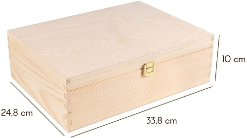 Creative Deco A4 Holz-Kiste mit Deckel | Unlackierte Aufbewahrungs-Box - Bild 4 von 13