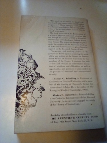Strategy and Arms Control Thomas Schelling & Morton Halperin Vtg 1961 Paperback - Picture 2 of 5