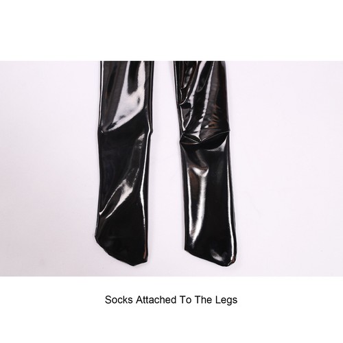 Women's Shiny Latex ammonia Catsuit Leotard with Gloves/Sock Club Party Cosplay - Picture 5 of 10