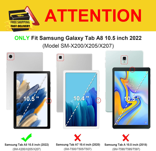 Slim Case for Samsung Galaxy Tab A8 10.5 Inch 2022 Model (SM-X200/X205/X207), Ul - Picture 2 of 9