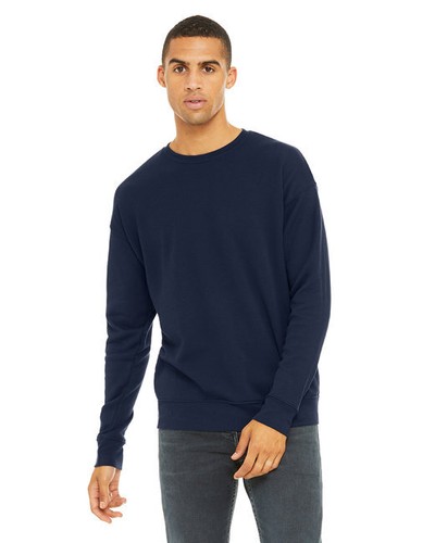 Bella + Canvas 3945 Unisex Long Sleeve Drop Shoulder Fleece Top T-Shirt - Picture 26 of 36