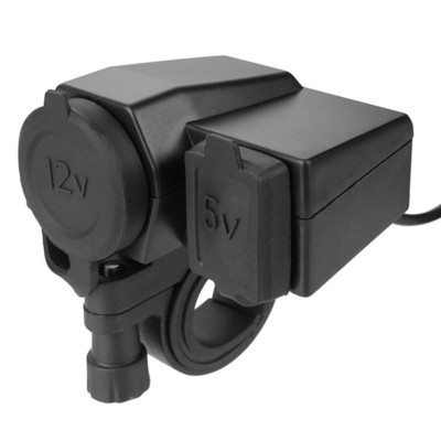 motorcycle cigarette lighter socket 12V Socket Motorcycle Cigarette Lighter USB Power Port Adaptor Outlet  Charger