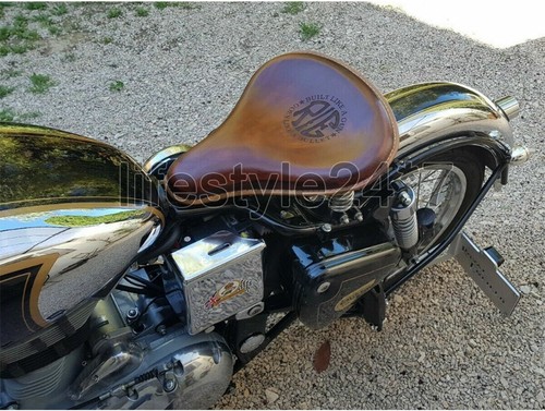 Asiento delantero de cuero marrón Royal Enfield Classic 350cc 500cc - Imagen 10 de 10