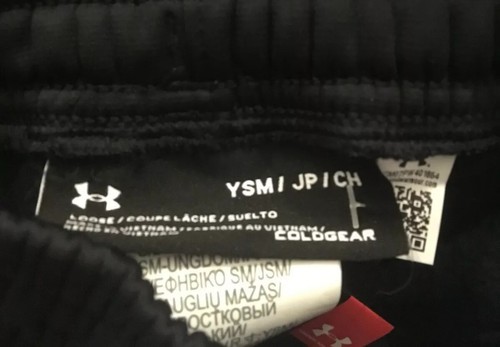 Under Armour Storm Armour Fleece Jogger Pants BLK/RED Boys SMALL - Picture 5 of 9