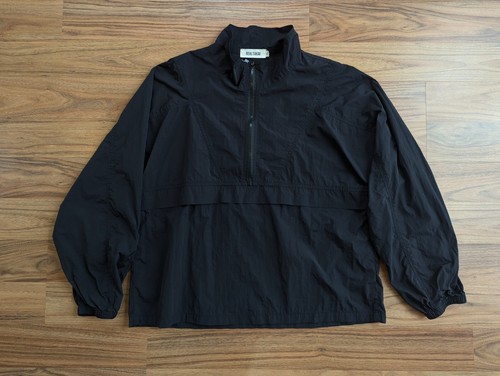 ECHTER TAKAI Sport Windbreaker XL schwarz Nylonjacke kurz 1/2 Reißverschluss Pullover Top C6