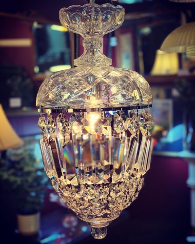 Crystal Basket Chandelier & Fixture - Picture 7 of 12
