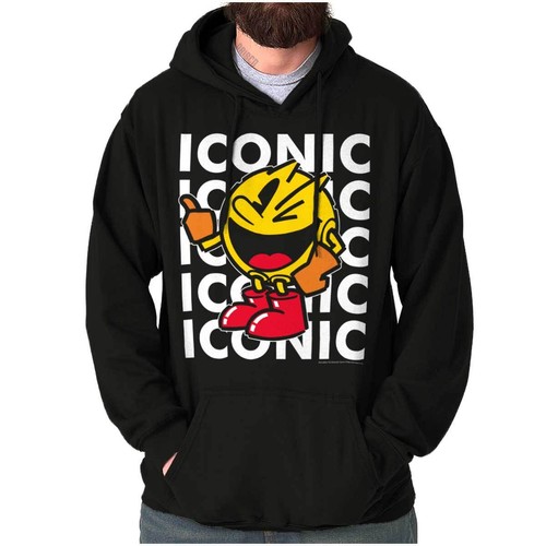 PACMAN Retro Video Arcade Game Iconic Wink Hoodie Hooded Sweatshirt Men Women - Picture 7 of 7