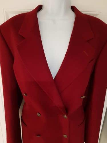 Messing Jakke Dobbel Valentino 16 100 Festing Ull Kvinner Bryst Button Vin axIFqaSwT