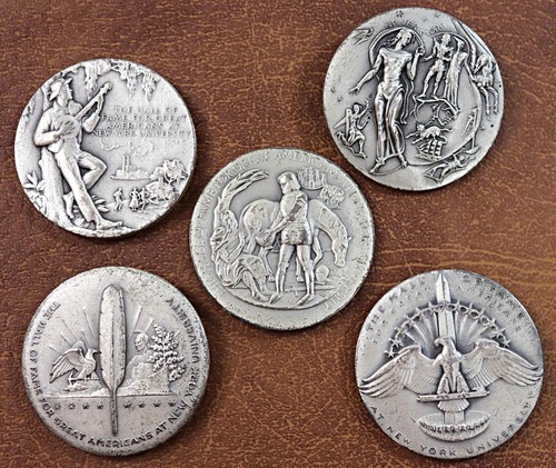 Set Of 5 Medallic Great American N.Y. Univ .999 Fine Silver coins - Picture 2 of 14