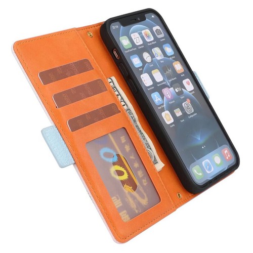 For iPhone 16e/16/15/14/13/12/11 XR XS SE 8 Leather Wallet Case Card Flip Cover - Picture 31 of 38
