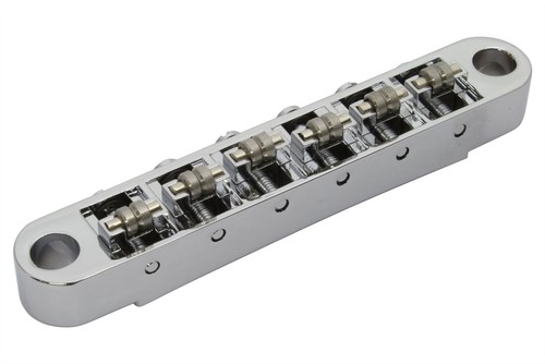 Roller Bridge Tune-o-Matic for Epiphone guitars w/ m8 threaded posts - Chrome - Picture 3 of 4