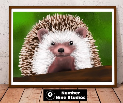 Wild Hedgehog Artwork Illustration A3 Print, Limited, signed by artist. - Picture 3 of 6