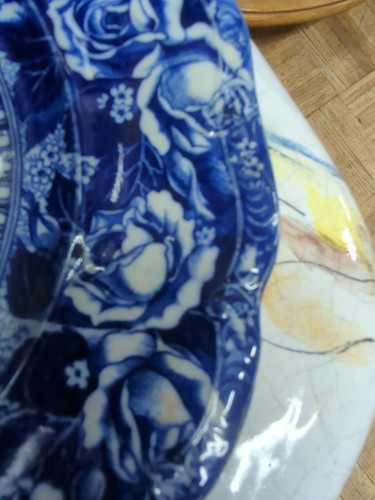 Rare Ridgway Flow Blue JOSEPHINE COACHING DAYS WAYS Dinner Plate - Picture 5 of 15
