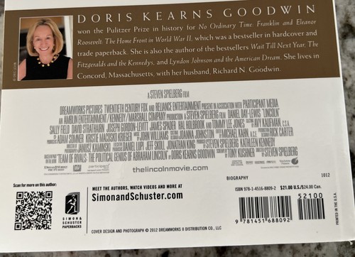 Team of Rivals : Lincoln Film Tie-In Edition by Doris Kearns Goodwin-LIKE NEW - Imagen 4 de 12