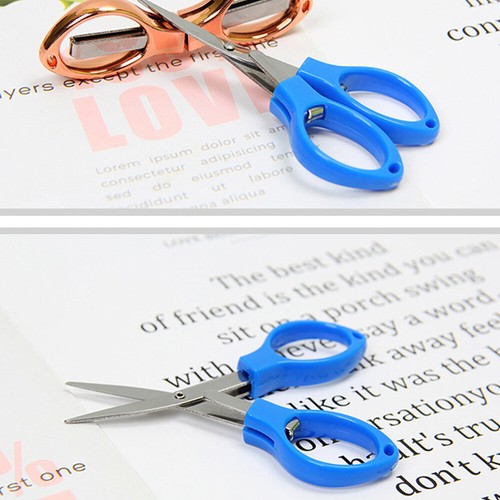 5x Folding Scissors Mini Handy Multi User Pocket Travel Small Cutter Crafts Tool - Picture 4 of 21
