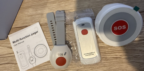 CallToU Wireless Caregiver Pager Call Elderly Disabled Life Alert 2 Buttons