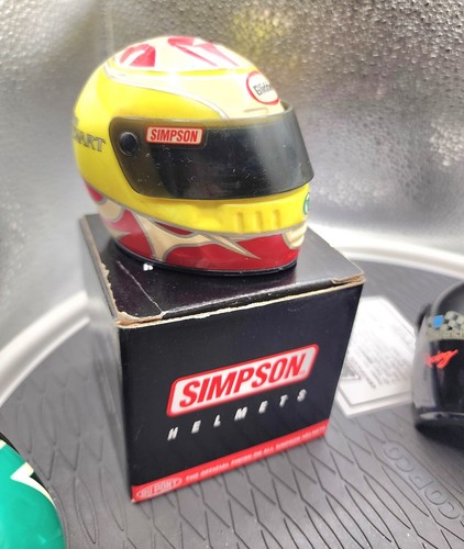 3 Nascar SIMPSON mini helmets Tony Stewart rare,Robert Pressley, Dale Earnhardt - Picture 22 of 24
