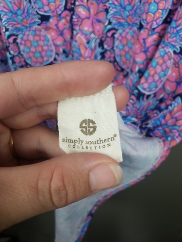 Simply Southern Womens Dress Sz XXL Cold Shoulder Pockets Pineapples Multicolor - Picture 6 of 8