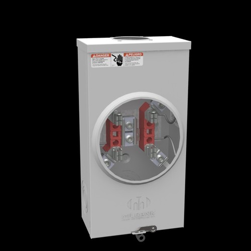 Milbank U7021RLTGKK 200Amp Ringless Ovhd Only Meter Can For AEP With Bypass Horn - Picture 2 of 2