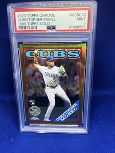 2023 Topps Chrome Christopher Morel 1988 RC Rookie #88BC-20 Gold /50 PSA 9 MINT
