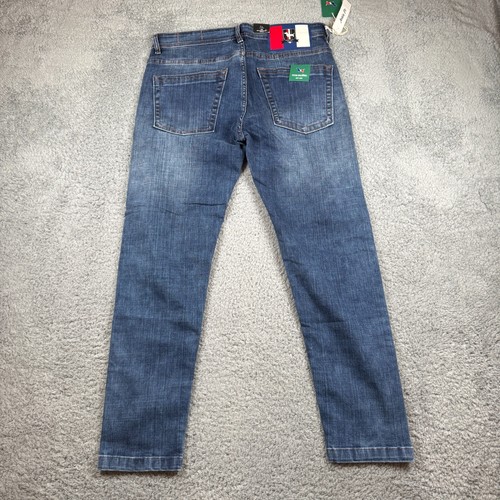 NWT Thom Browne New York Restructured Denim Ankle Fit Jeans Dog Women Size 34 - Picture 3 of 12