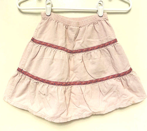 Hanna Andersson Girls 110 cm US 5 Light pink Skirt Fine Corduroy Ribbon accent
