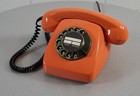 seltenes Post Wählscheibentelefon Telefon FeTAp 611 Lachs Vintage 1970er Jahre