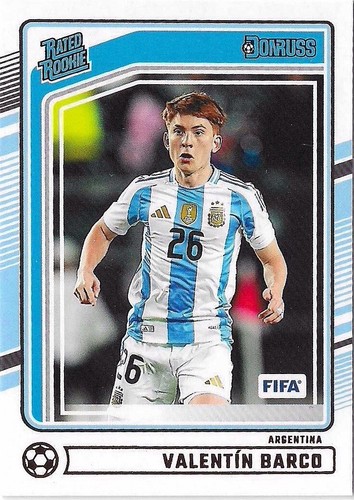 Valentin Barco 2024-25 Donruss #185 Rated Rookie Argentina - Picture 1 of 3