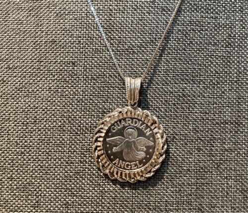 My Own Guardian Angel .999 Silver Token in Sterling silver necklace find jewelry - Picture 3 of 8