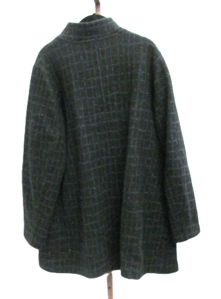 Geiger Women Black Gray Honeycomb Wool Buttonfront Jacket Size XL - Image 2 of 2