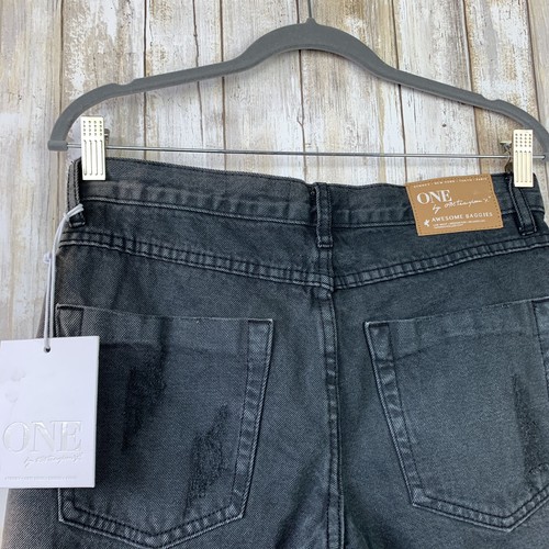 One Teaspoon Awesome Baggies Fox Black Boyfriend Fit Jeans Distressed 25 $168 - Picture 6 of 10
