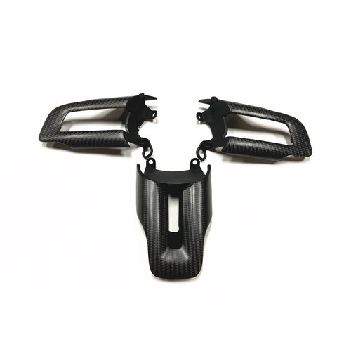 Car Steering Wheel Cover Trim For Ford Mustang 2015-2023 Real Carbon Fiber Matte - Foto 3 di 9