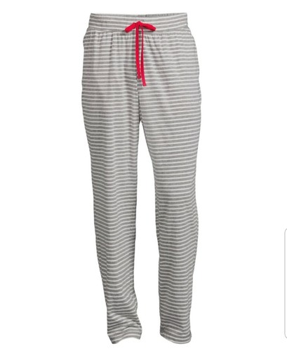 GRAY & WHITE STRIPED Lounge Sleep Pants MEDIUM 32-34 Pajama PJ UNISEX BNWT - Picture 4 of 5