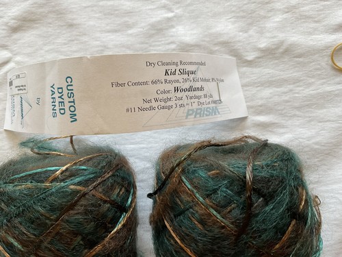 Prism Yarn Kid Slique Custom Dyed Color Woodlands Dye Lot M0726 2 Cakes NWT - Picture 3 of 7