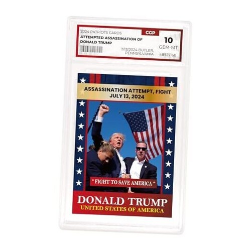 Trump Trading Card - Assasination Attempt- Gem 10 Graded - Trump Collectible  - Picture 1 of 5