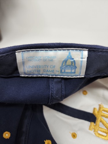 Sombrero Vintage Notre Dame Fighting Irish con Correa Back Firmas Oficial ND Licencia - Imagen 8 de 10