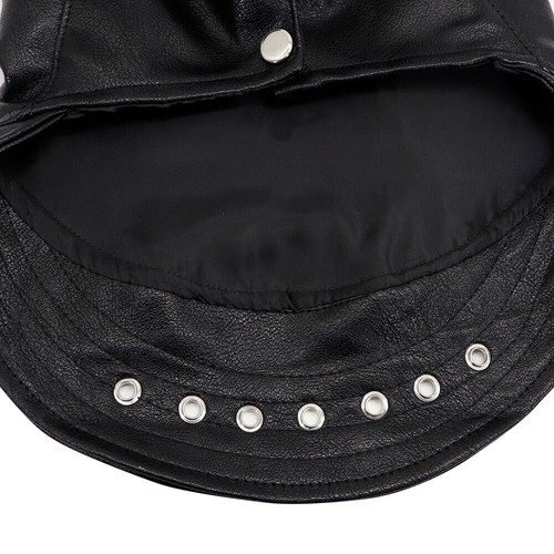 S/M/L Dogs Black Leather Jacket Waterproof Puppy Pet Coats Clothes for Yorkie UK - Picture 4 of 14