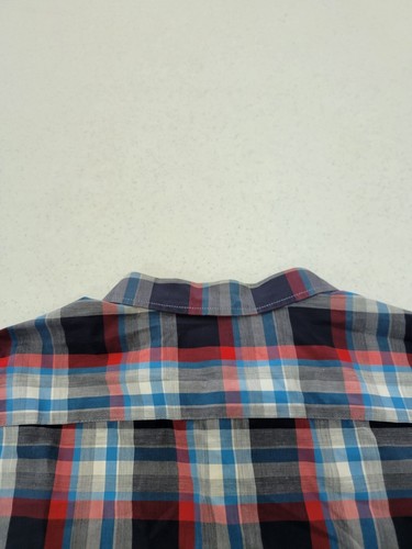 Ted Baker London Mens Dress Shirt Long Sleeve Size 5 EXTRA LARGE Blue red plaid - Picture 11 of 11