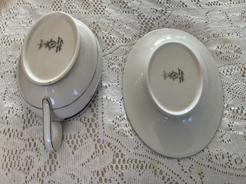 NORITAKE ETIENNE Ivory China Gravy Boat & Under-plate 7260 - Picture 4 of 5