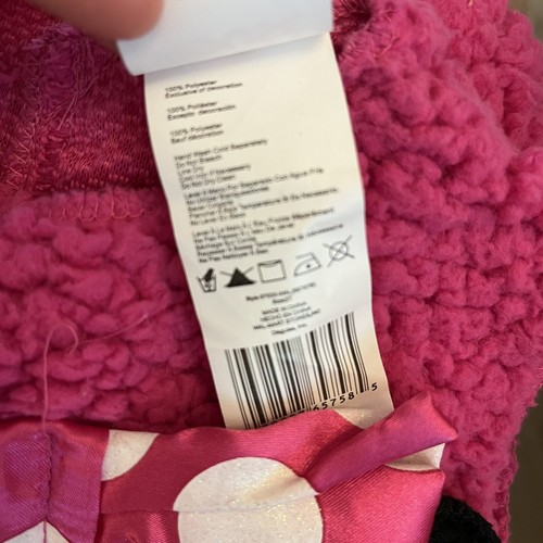 DISNEY Girls Mini Mouse Sherpa Vest Jacket Sweater Small S Pink Sleeveless New - Picture 7 of 7