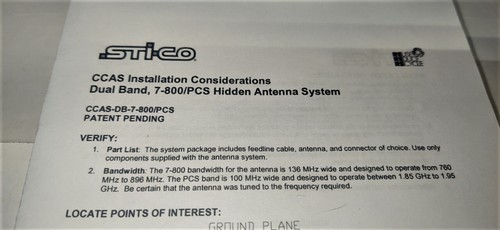 ANTENA DE DATOS DE RADIO/CELULAR/MÓVIL OCULTA STI-CO CCAS-DB-7-800/PIEZAS DOBLE BANDA - Imagen 10 de 17