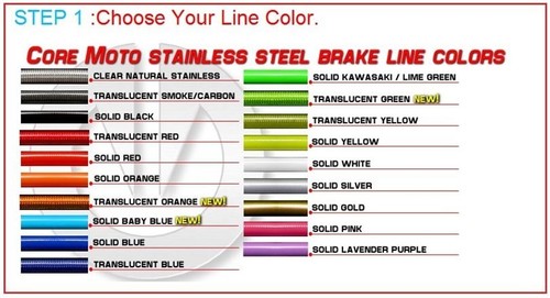 Custom Front & Rear Brake Line Kit fits 2005 2017 Suzuki RM85L Big Wheel CC0067 - Picture 2 of 12