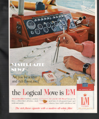 1964 Print ad for L&M cigarettes ''The Logical Move is L&M''