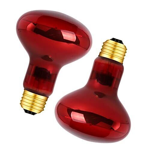 OMAYKEY 75W Infrared Spot Heat Lamp Bulb Red Light Glass Heating Lamps Bulbs for - Bild 1 von 11