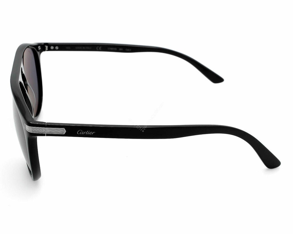 CARTIER Black/Gray Lens 56-145MM Unisex Sunglasses CT0013S