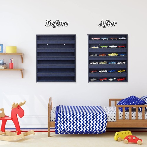 Sleek 6-Shelf Vehicle Display Case - Perfect Storage for Kids' Toy Collectibles - Picture 7 of 9