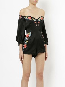 black off the shoulder playsuit