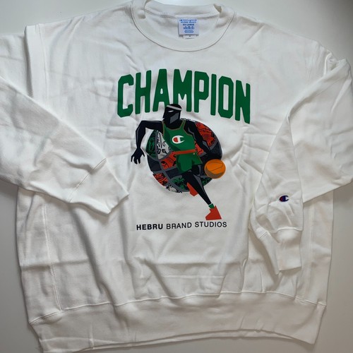 Felpa Hebru Brantley x Champion girocollo taglia XXL bianca Hebru nuova - Foto 9 di 9